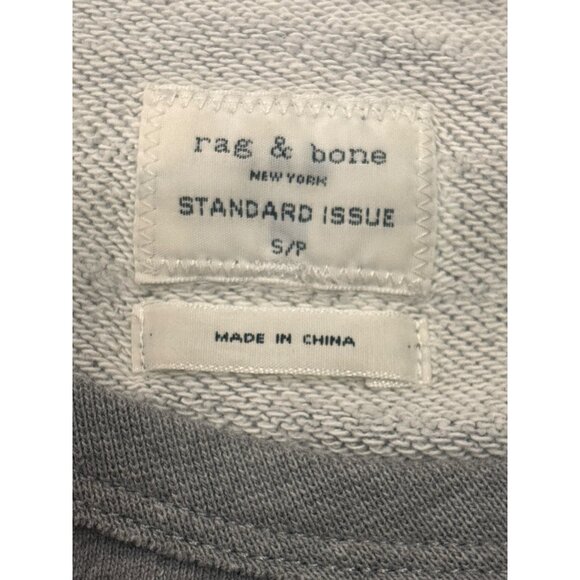 Rag & Bone Standard Issue Gray Sweatshirt Small Raglan Crewneck - Picture 4 of 9